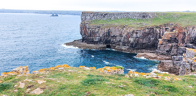 A landscape of the sea from Pembroke Coast Path